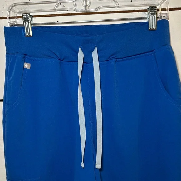 Figs Zamora High Waisted Jogger Scrub Pants Royal Blue - Picture 2 of 9
